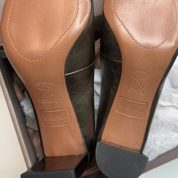 Franco Sarto Giovanna Pump- Pewter Metallic Faux Leather- Size 8.5M